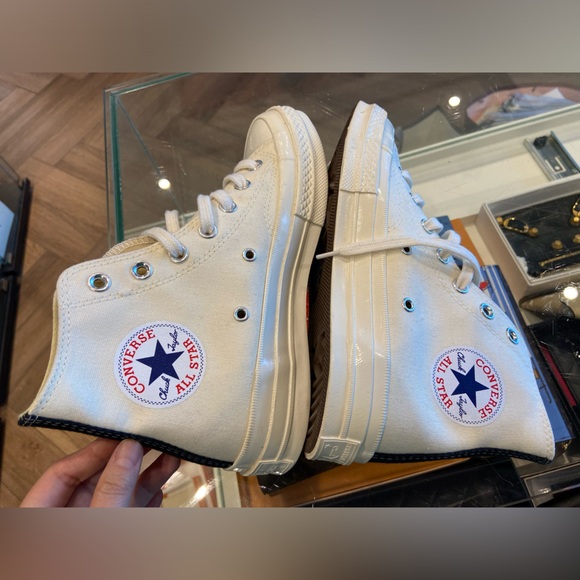 COMME DES GARÇONS PLAY CONVERSE X CDG PLAY Chuck Taylor '70 High-Top Sneakers - Picture 10 of 14